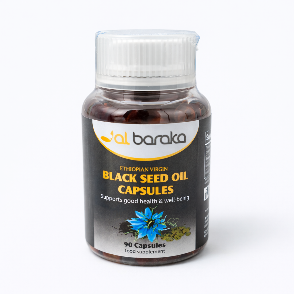 100% Pure Ethiopian Virgin Cold Pressed Black Seed ( Black Cumin) Oil Capsules.