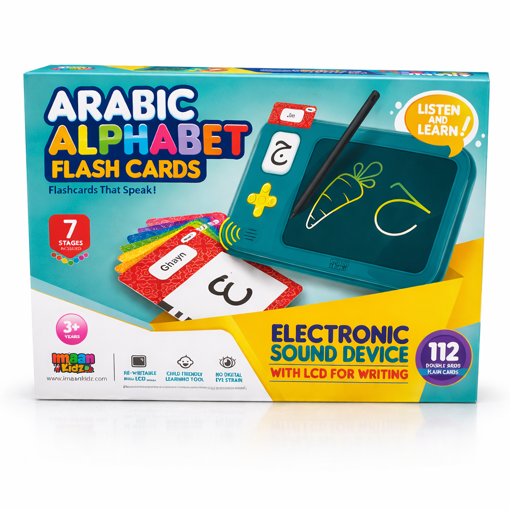 Arabic Alphabet Talking Sound Flashcards (with LCD Screen & Writing Pen)