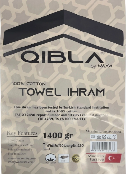 Towel Ihram for Adults (110cm x 220cm) (1400gm)
