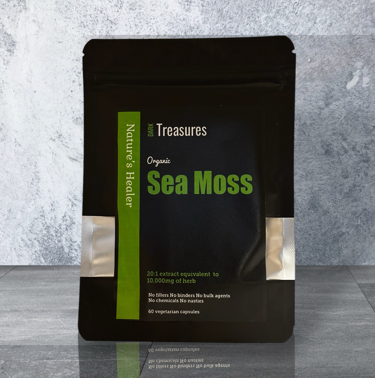 Organic Sea Moss (60) capsules 20:1 extract equivalent to 10,000mg pure herb