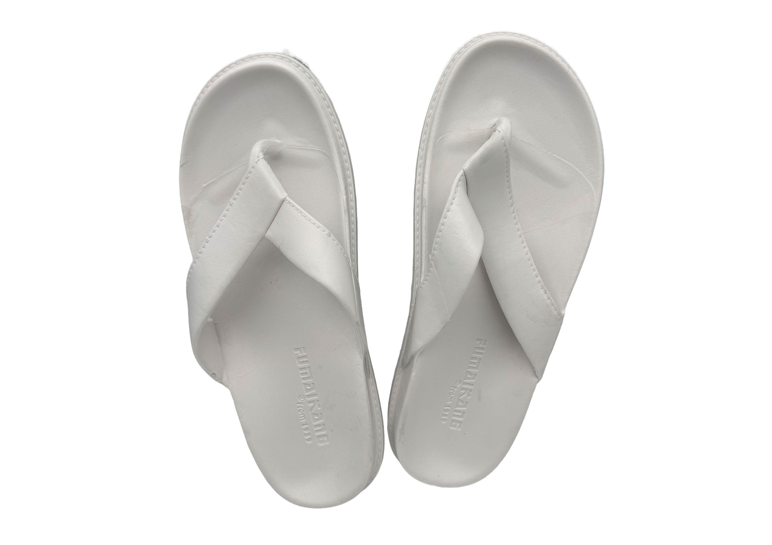 White Flip Flops/Slippers for Hajj & Umrah - Anti-Slip Soft Rubber Slippers for Men