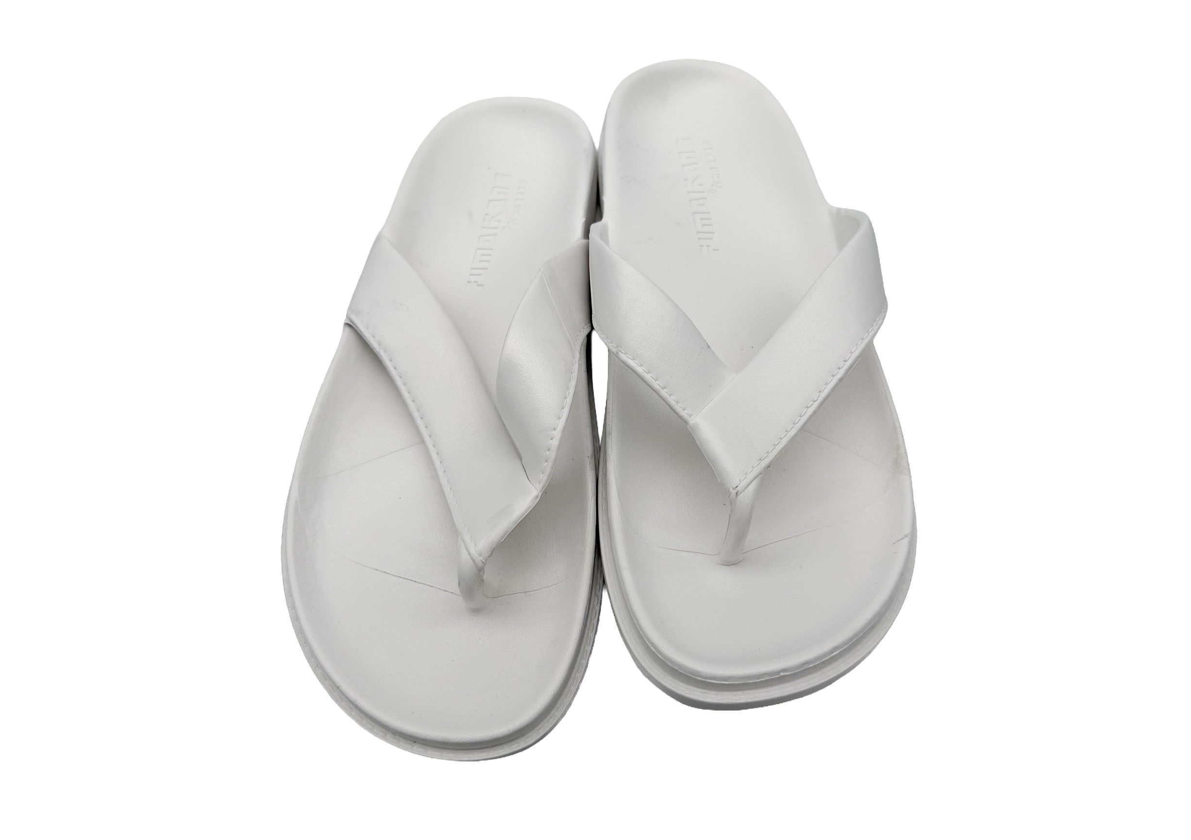 White Flip Flops/Slippers for Hajj & Umrah - Anti-Slip Soft Rubber Slippers for Men